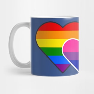 Bisexual Double Heart Mug